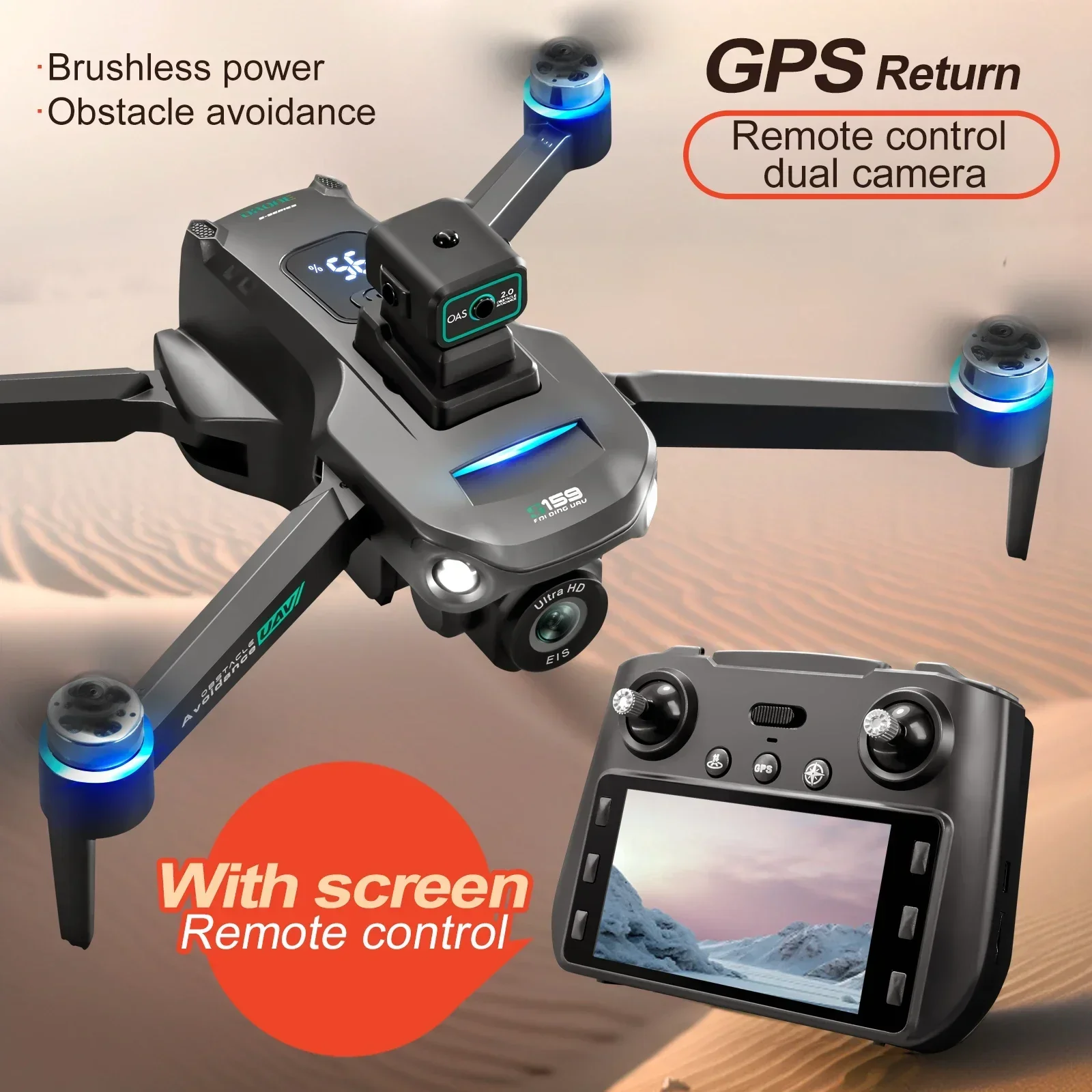S159 GPS-drone, professionele  - Drone Controller Screen recensie en prijs